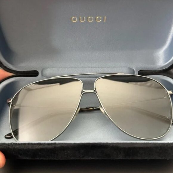 Gucci Gray Aviator Sunglasses - Picture 2 of 7